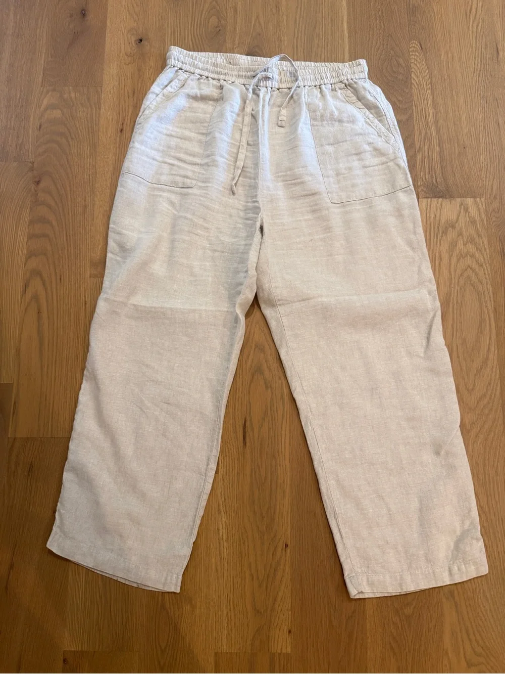 Banana Republic Elastic Waist Drawstring 100% Linen Pants - Large